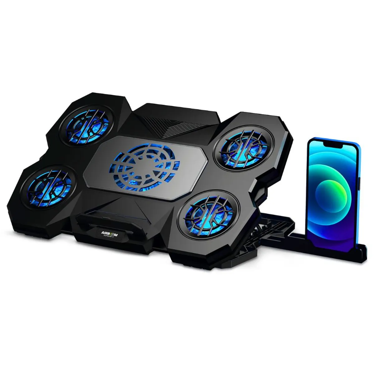 Cooler Laptop Gamer Airboom Supreme 5 Con 5 Ventiladores Led